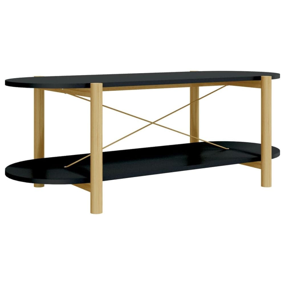 Vidaxl Konferenčný stolík čierny 110x48x40 cm spracované drevo